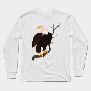 Bald eagle bird Falcon hawk buzzard raptor nature Long Sleeve T-Shirt